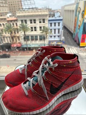 Nike Free Flyknit Chukka Bright Crimson